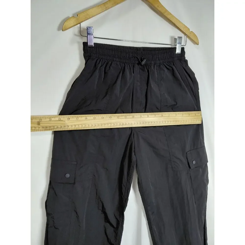 PINK Victoria's Secret Black Relaxed Fit Casual Cargo Pants Women Size XS